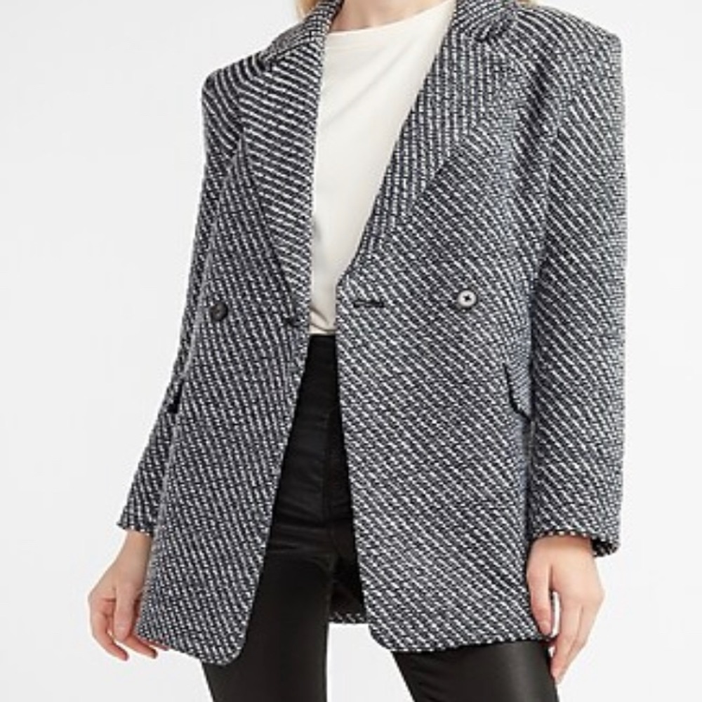 Express Metallic Blazer Coat